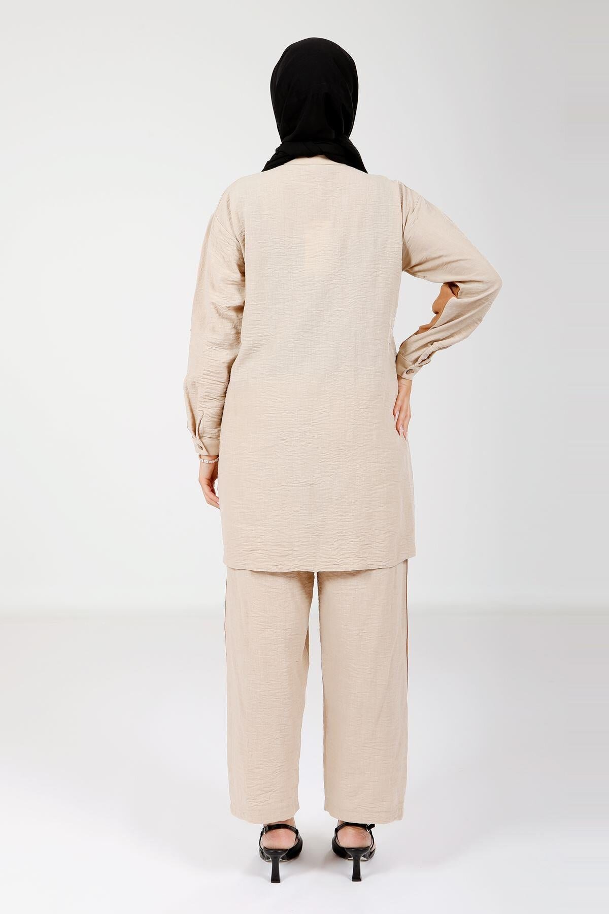 Two-Piece Stone Button Modest Set - Beyza