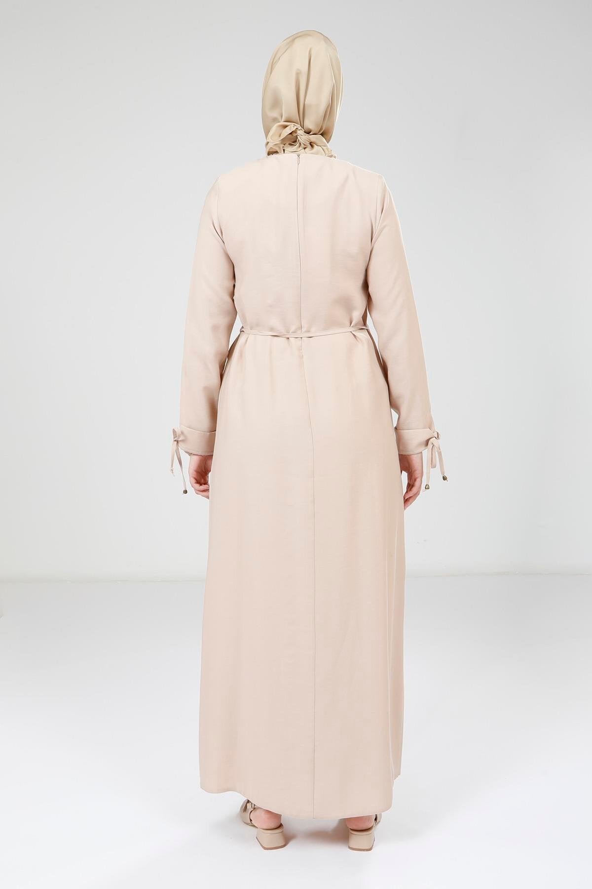 Modest Dress - Beige - Beyza