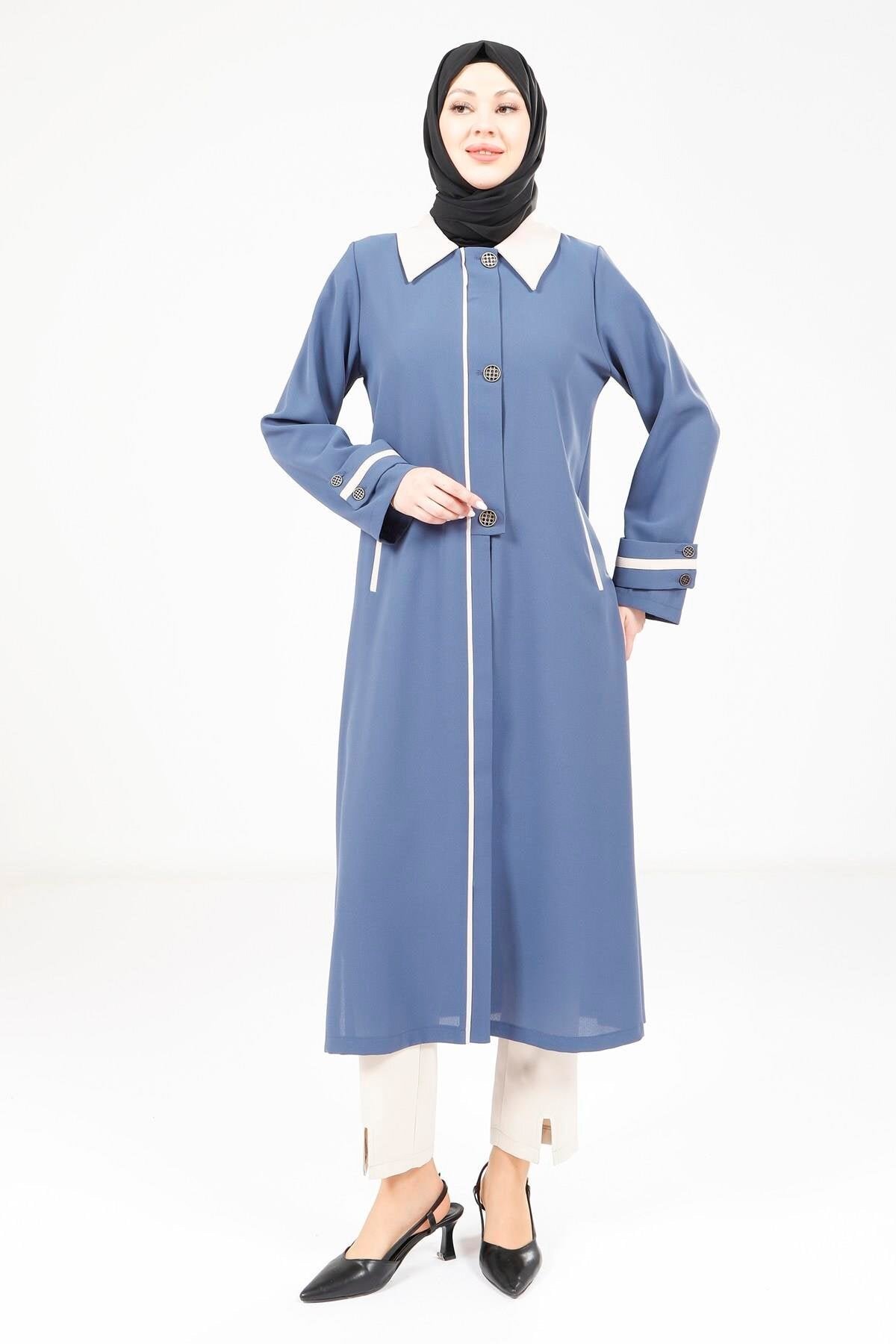 Long Ready-to-Wear Collared Overcoat - Brown - Beyza