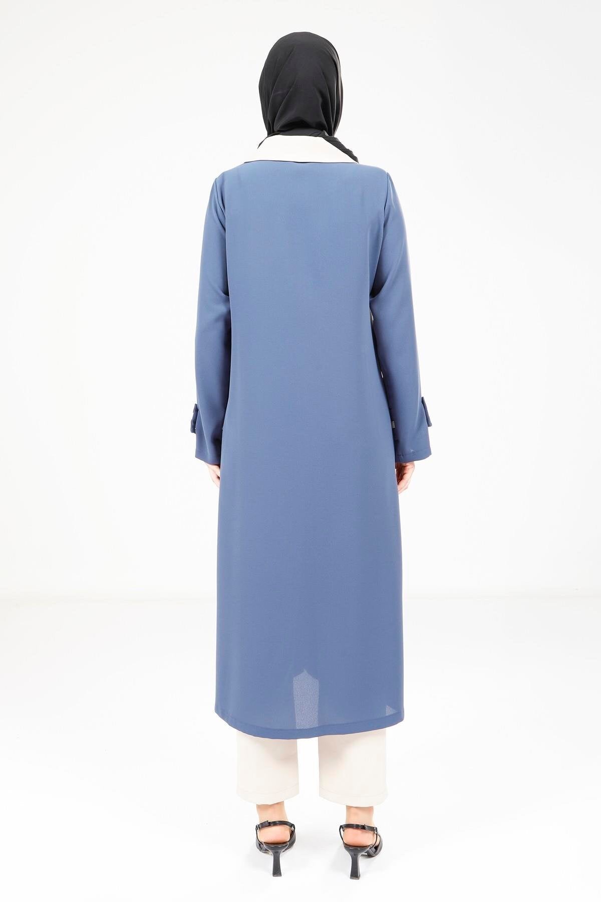 Long Ready-to-Wear Collared Overcoat - Brown - Beyza