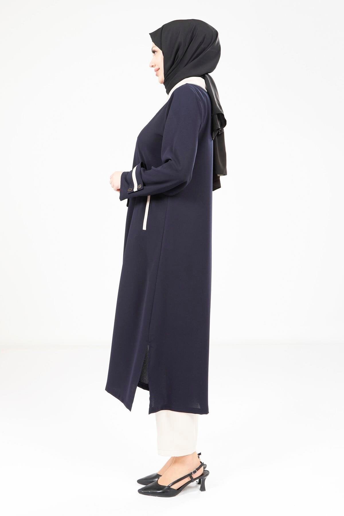 Long Ready-to-Wear Collared Overcoat - Brown - Beyza