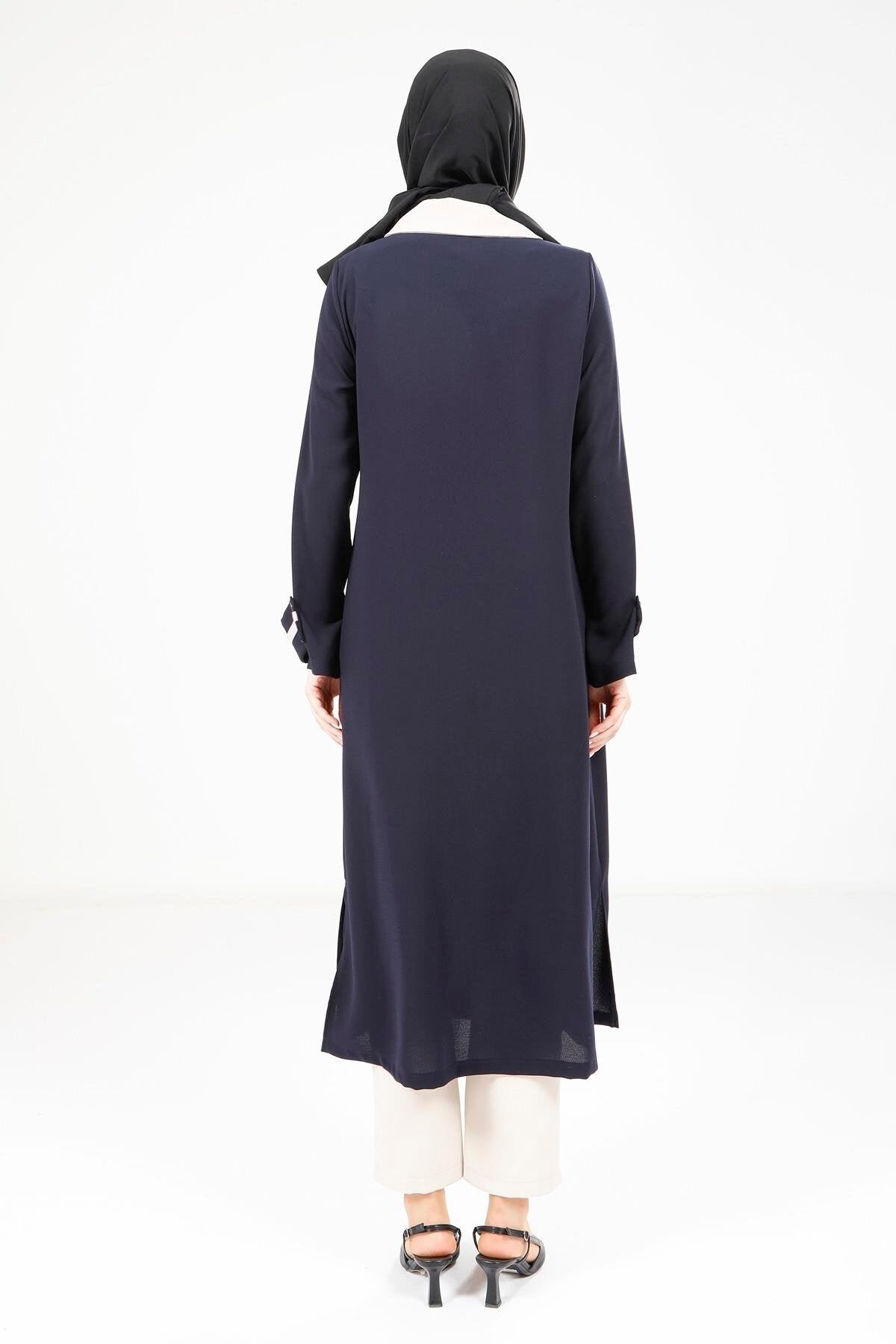 Long Ready-to-Wear Collared Overcoat - Brown - Beyza