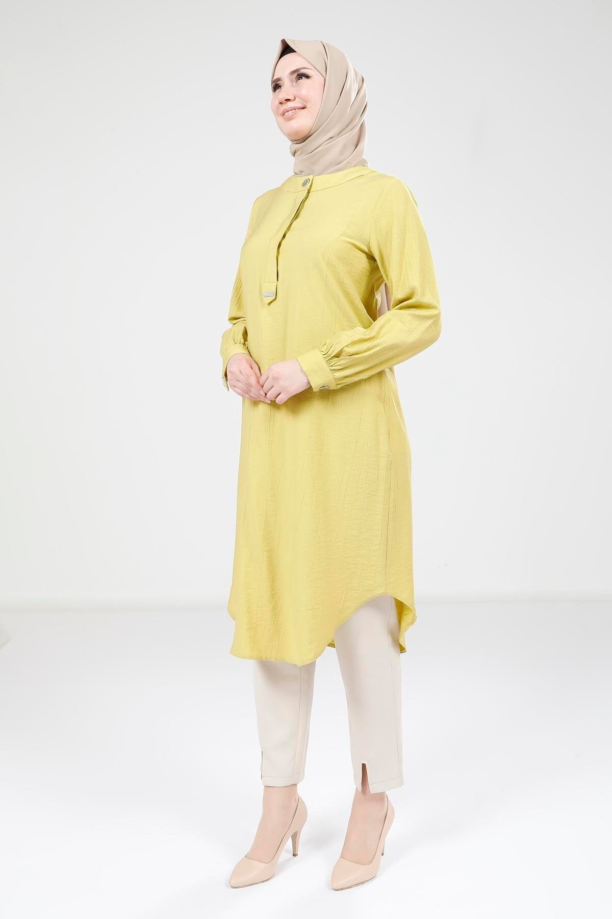 Sarı Tesettür Tunik - Beyza