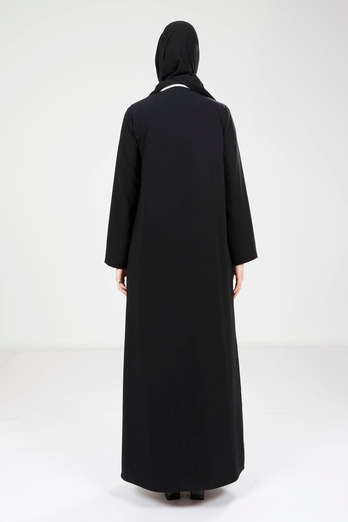 Ferace Abaya Co-ord Set - Black - Beyza