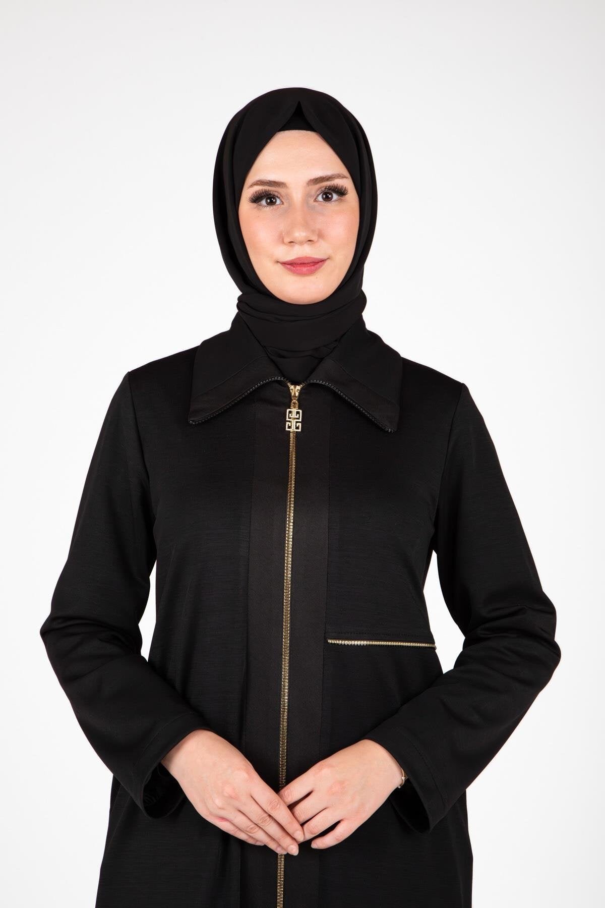 Siyah Fermuar Detaylı Giyçık - Beyza