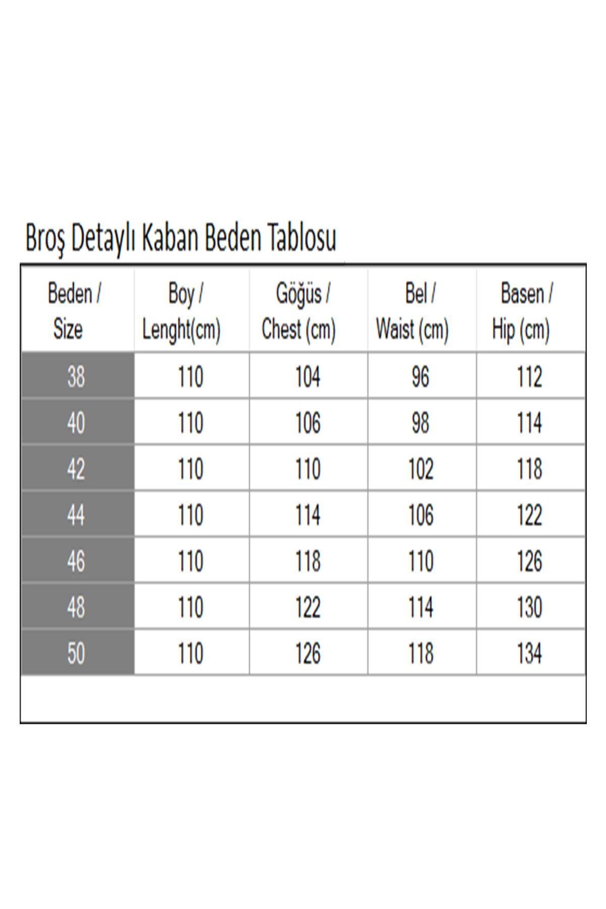 Bej Broş Detaylı Tesettür Kaban - Modamihram