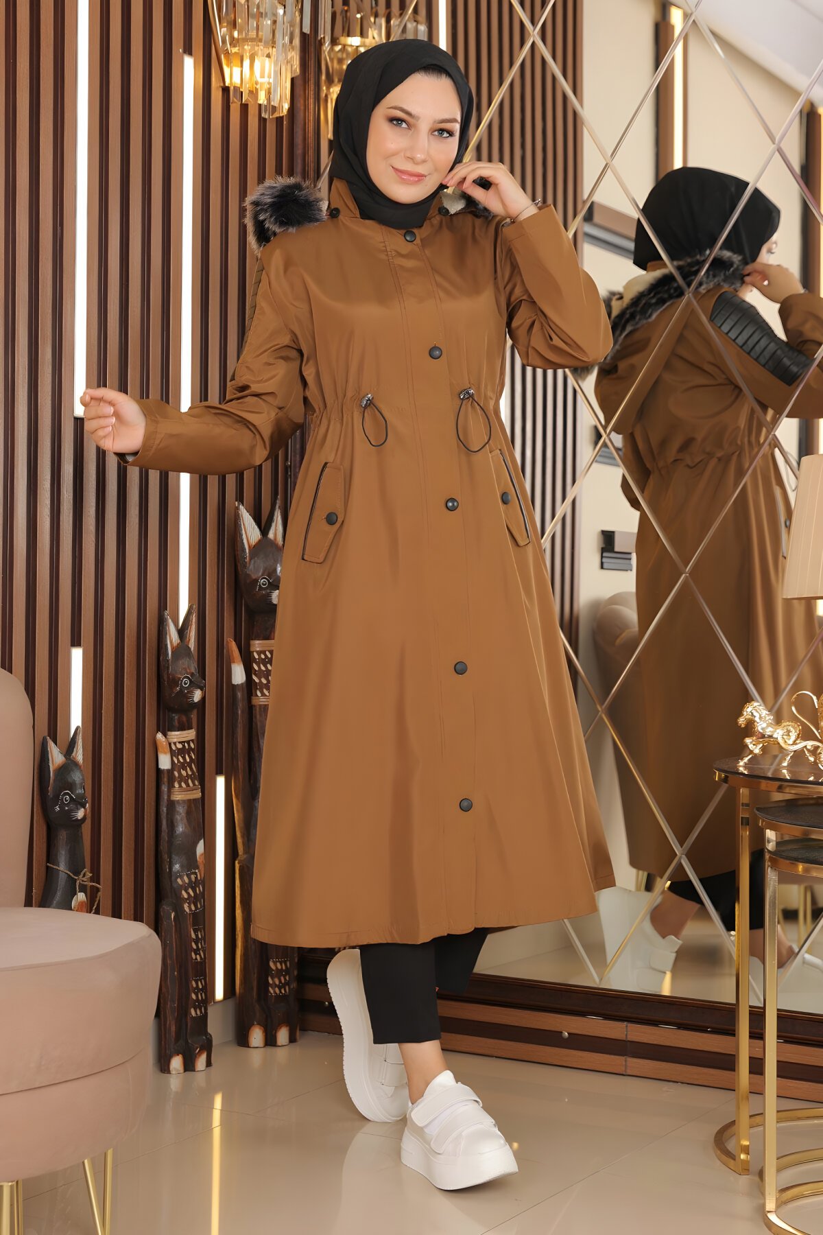 Taba Garni Detaylı Mont - Modamihram