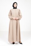 Bej Büzgü Detaylı Ferace