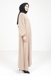Bej Büzgü Detaylı Ferace