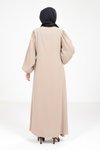 Bej Büzgü Detaylı Ferace