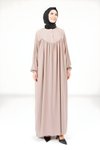 Bej Salaş Tesettür Elbise