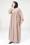 Bej Salaş Tesettür Elbise