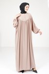 Bej Salaş Tesettür Elbise