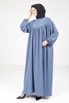 İndigo Salaş Tesettür Elbise