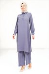 Lacivert Rahat Kesim Pantolon Tunik Tesettür Takım