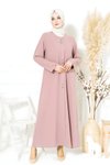 Pembe Yaprak Detaylı Ferace