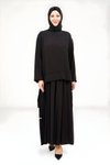 Siyah Etek Tunik Tesettür Takım