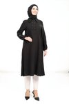 Siyah Kolu Apoletli Tesettür Tunik