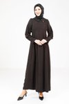 Siyah Pileli Tesettür Elbise