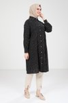 Siyah Pileli Tesettür Tunik
