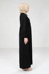 Siyah Robalı Tesettür Elbise