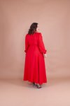Kırmızı Büyük Beden Tesettür Elbise