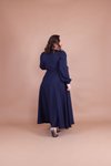 Lacivert Büyük Beden Tesettür Abiye Elbise