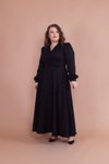 Siyah Büyük Beden Tesettür Abiye Elbise