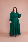 Zümrüt Büyük Beden Tesettür Abiye Elbise