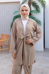 Vizon İkili Kimono Bağlama Detaylı Takım
