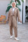 Vizon İkili Kimono Bağlama Detaylı Takım