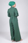 Zümrüt Elbise İnci Detaylı Tesettür Tulum
