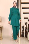 Zümrüt İkili Zincir Detaylı Tesettür Takım