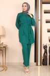 Zümrüt İkili Zincir Detaylı Tesettür Takım