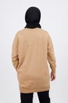 Camel Basic İki İplik Kumaş Sweatshirt Tesettür Tunik