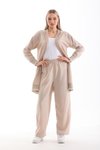 Bej Yazlık Sweat İkili Takım