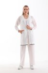 Ekru Yazlık Sweat Pantolon Alt Üst İkili Takım