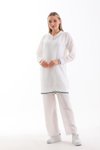 Ekru Yazlık Sweat Pantolon Alt Üst İkili Takım