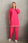 Fuşya İkili Gömlek Pantolon Takım