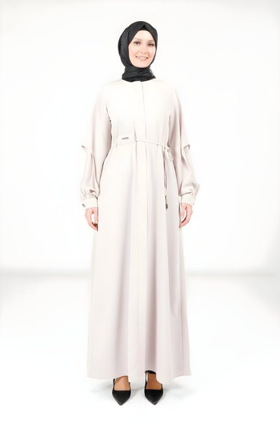 Bej Çift Kol Ferace