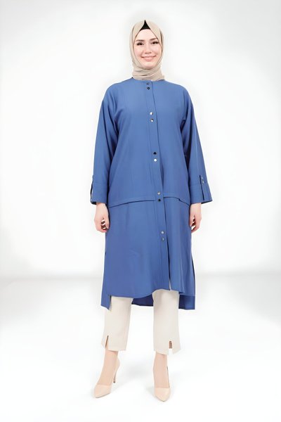 İndigo Giy Çık Çıtçıtlı Kap