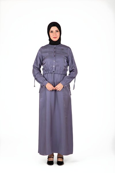 İndigo Parlak Kumaş Ceketli Takım Elbise