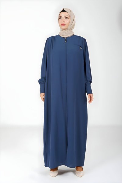 Petrol Fermuarlı Seyyar Kuşaklı Cep Detaylı Ferace