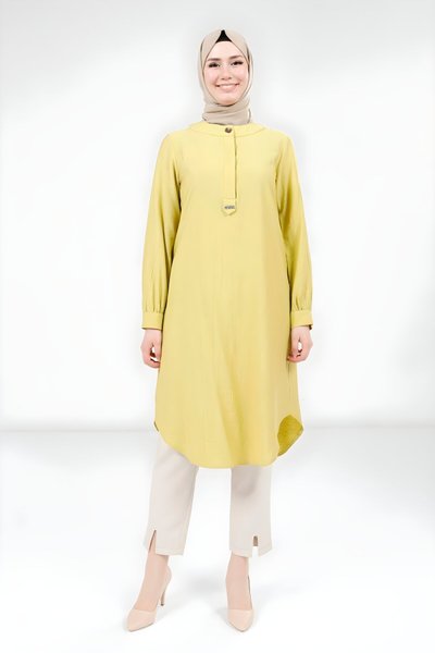 Sarı Tesettür Tunik