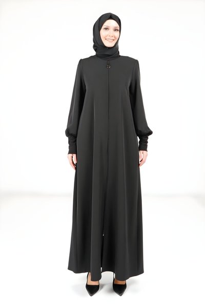 Siyah Sandy Manşet Ferace