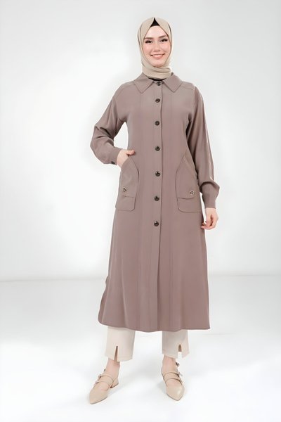 Vizon Giy Çık Cep Aksesuarlı Kap