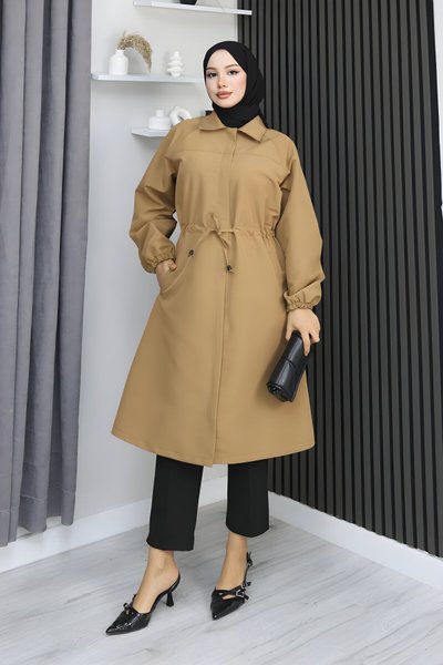 Camel Gizli Patlı Trençkot