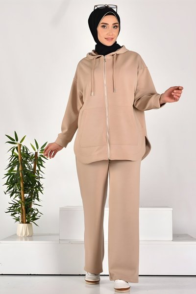 Taş Scuba Cepli Fermuarlı İkili Takım