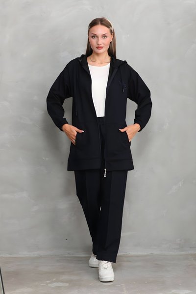 Lacivert Spor İkili Tesettür Eşofman Takım