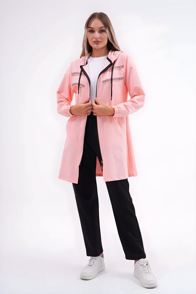 Pudra Taşlı Tesettür Eşofman Takım